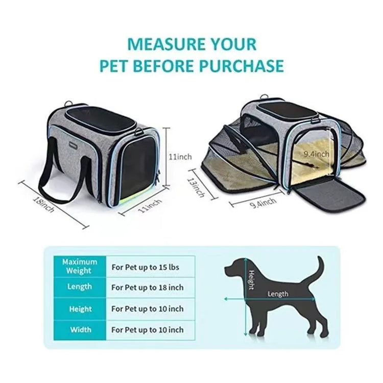 Pet Carrier Backpack Portable Foldable Cat Bag | Medium Pet Travel Carrier