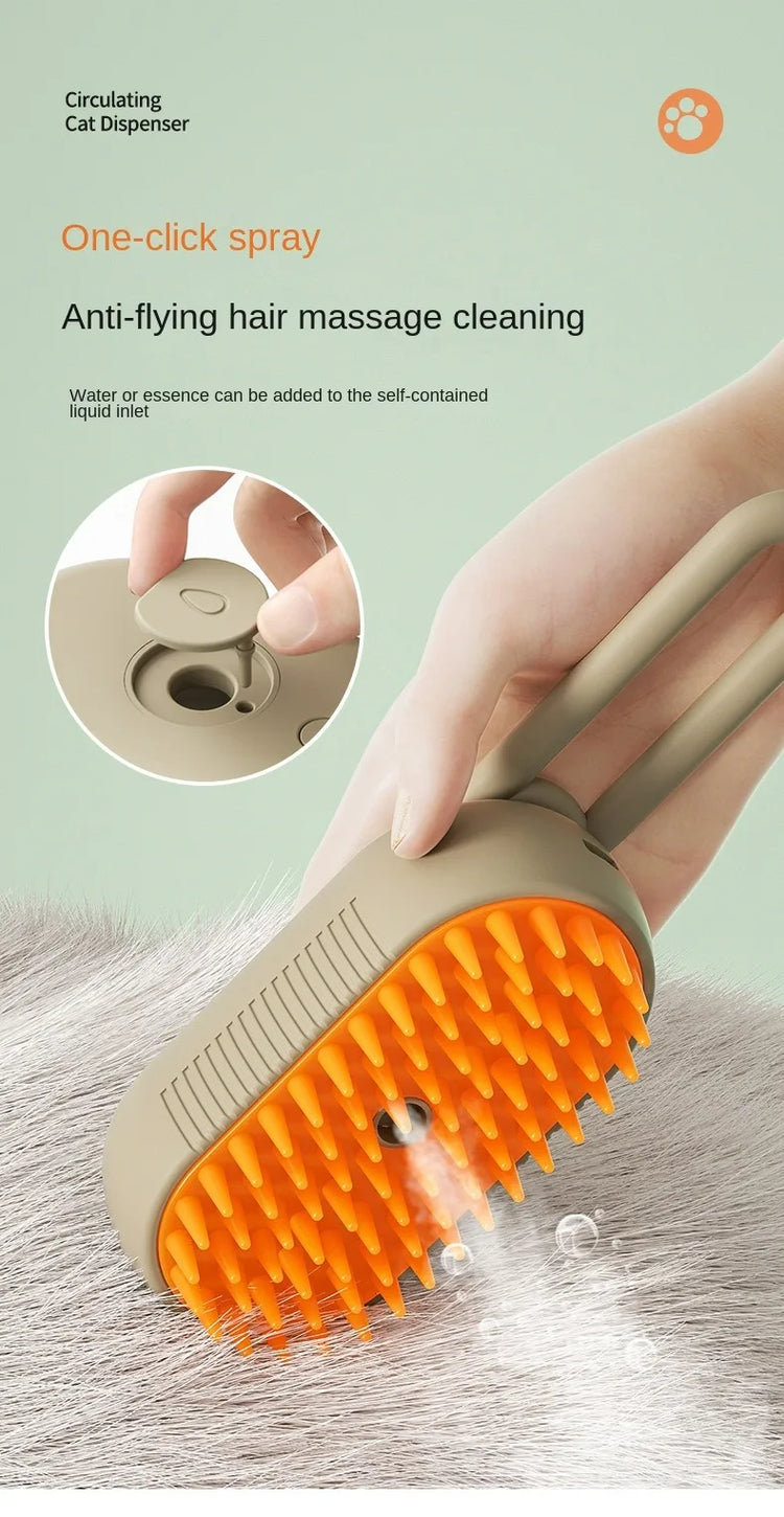 Pet Electric Spray Comb | Cat Dog Hair Removal | Cleaning Massage Grooming Tool
