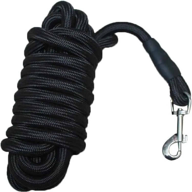 Long Nylon Dog Leash – 5m / 10m / 15m Round Rope for Outdoor Training & Walking
