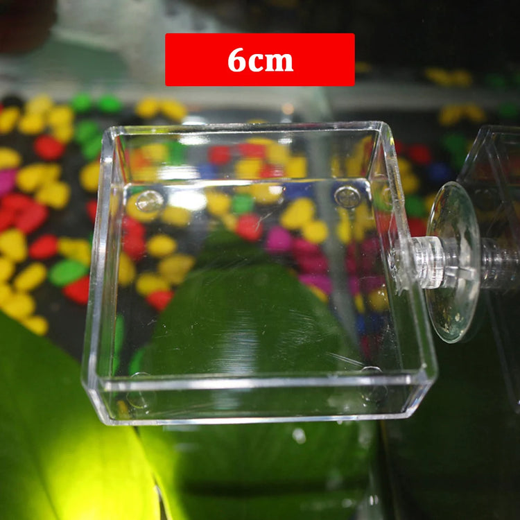 Transparent Acrylic Shrimp Feeder with Suction Cup – Floating & Bottom Feeding Fish Tank Accessory