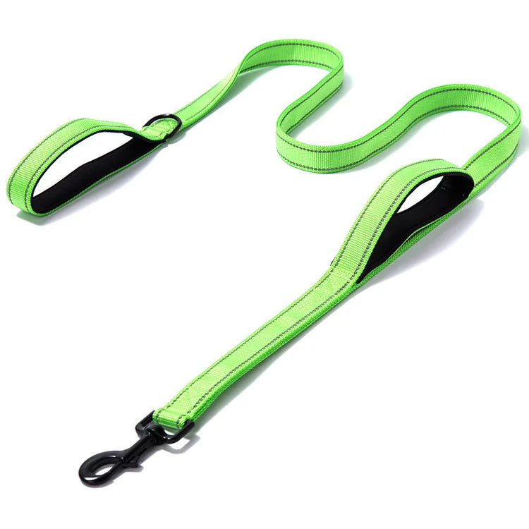 Heavy Duty Double Handle Dog Leash – Outdoor Training & Travel Lead