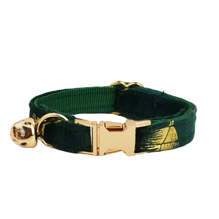 Cat Collar Bowknot | Adjustable Safety Personalized Pet Collar - Customized Name | Soft Corduroy with Bell