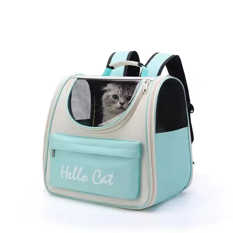 Cat Carrier Backpack for Outdoor Travel | Breathable Pet Bag for Cats/Small Dogs with Cushion