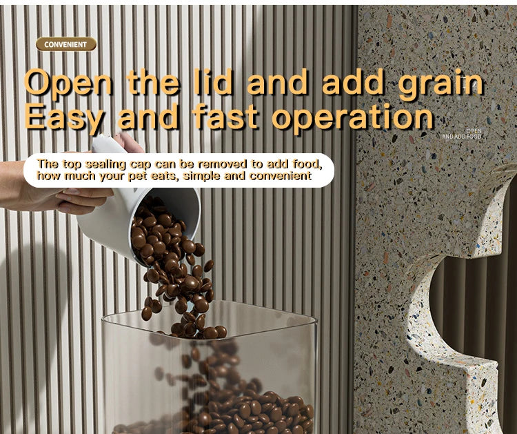 Automatic Cat Feeder & Water Dispenser | Gravity Pet Food Container | 3.8L BPA-Free Plastic Feeder for Cats & Dogs | No Power Needed