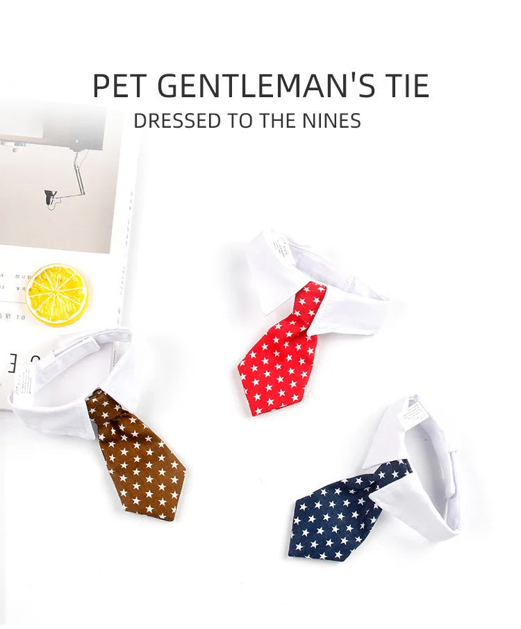 Gift Pet Dog/Cat Formal Necktie | Tuxedo Bow Tie - Black and Red Collar for Dog/Cat | Pet Accessories for Wedding, Holiday, and Party