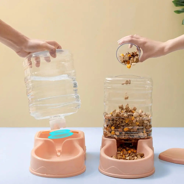 3.8L PP material Pet feeder | Pet Water Fountain Bowl | Automatic Pet Feeder for Large Cats/Dogs- Food Dispenser