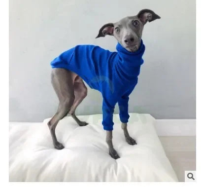 Dog Winter Clothes Fleece Whippet Vest Large Dogs Cotton Italian Greyhound Clothes Turtleneck Dog Clothes Soft Fleece Hoodie