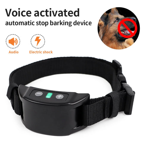 Automatic Anti-Bark Dog Training Collar – USB Rechargeable with Sound & Shock Modes