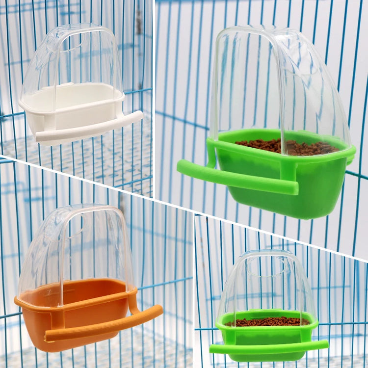 1/2pcs Bird Feeder for Cage | Hanging Bowl Cup with Lid | Parakeet Food Container | Easy-Mount Plastic Feeder | Accessories for Small Pet Birds