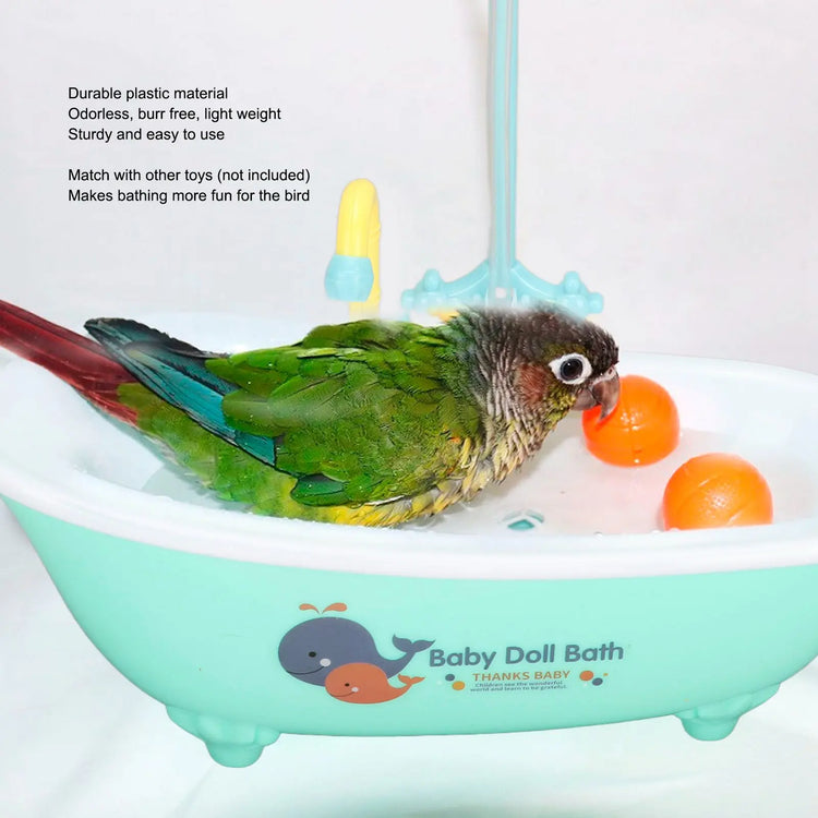Automatic Bird Bath | Circulating Water Parrot Bathtub | Battery Powered Bird Shower Bowl for Cockatiel Budgie Lovebird Accessories