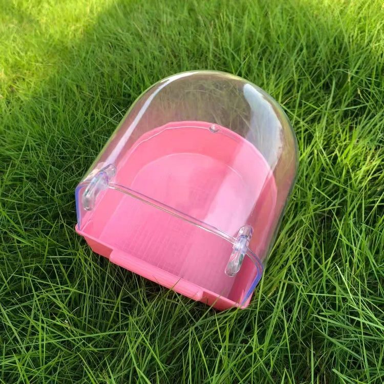 Bird Hanging Bath Cube | Parrot Bathtub for Cage | Small Bird Shower Box for Cockatiel, Lovebird, Budgerigar, Canary