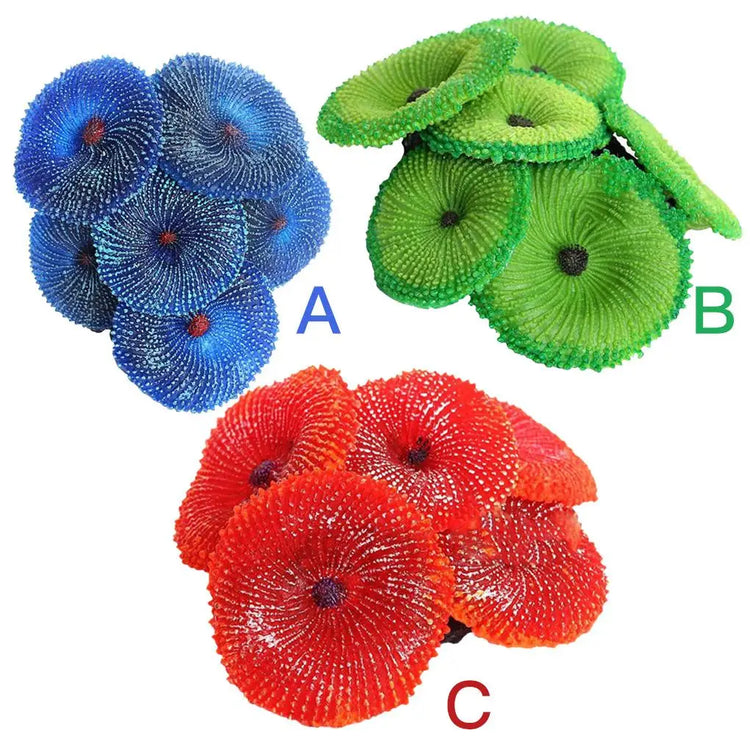Aquarium Artificial Coral Ornament – Vivid Soft Silicone Simulation Coral Decoration for Fish Tank