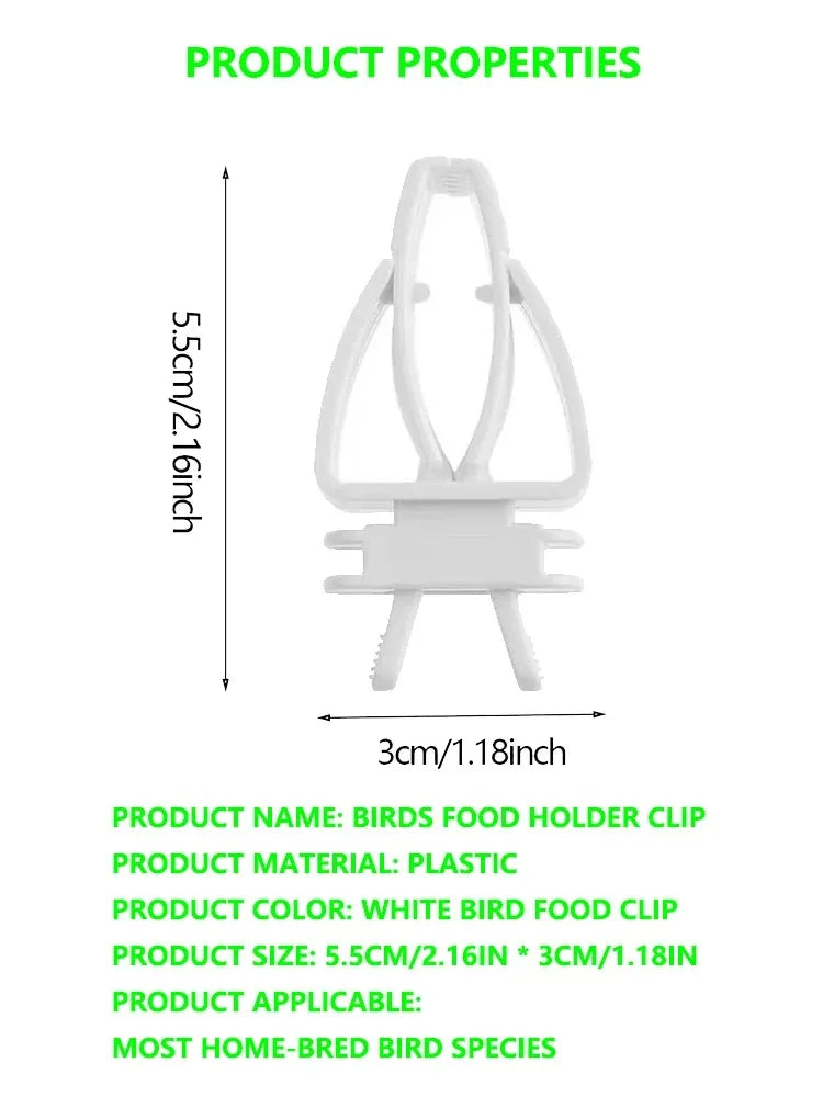 Cute Small Pet Bird Food Holder | Parrot Fruit & Veggie Clip | Cuttlefish Bone Feeder | Cage Clamp Tool | Accessories for Canaries & Cockatiels