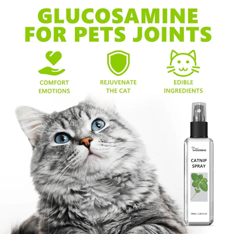 Natural Catnip Spray | Happy Water Formula for Cats | Promotes Appetite | Relieves Anxiety | Boosts Vitality | Pet Training Aid | Mood Enhancer