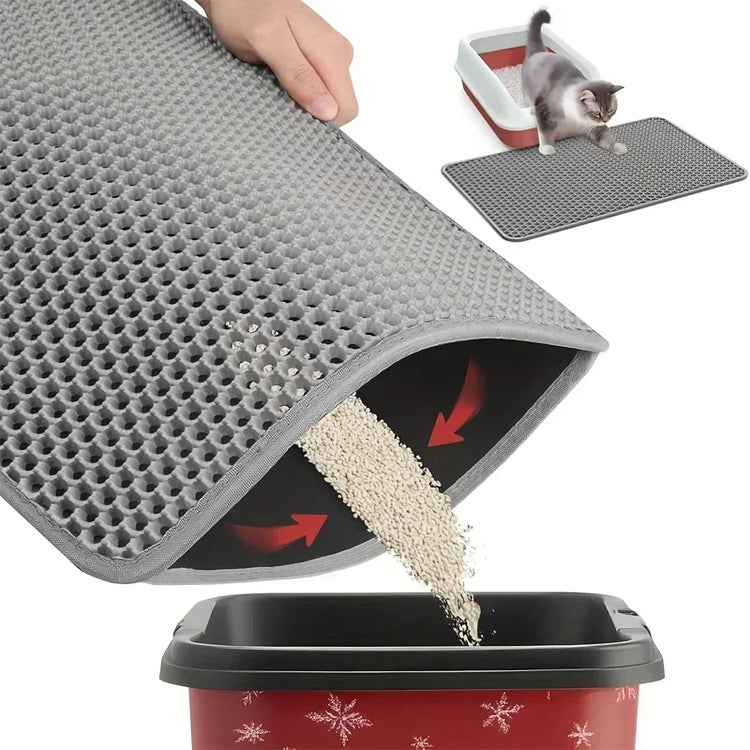 Cat Litter Mat | Garbage Collection Mat | Anti Key Mat | Honeycomb Double-Layer Design | Waterproof | Anti Urine | Anti Slip