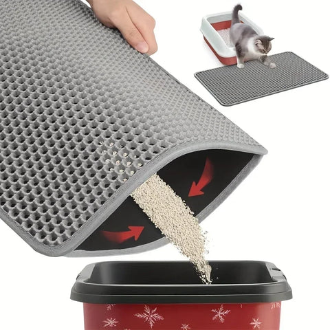 Cat Litter Mat | Garbage Collection Mat | Anti Key Mat | Honeycomb Double-Layer Design | Waterproof | Anti Urine | Anti Slip