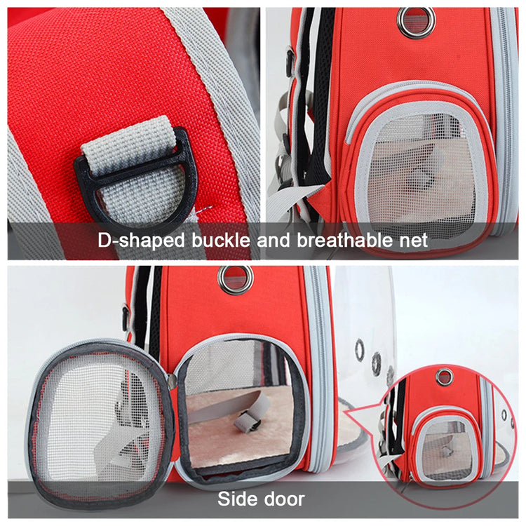 Cat Carrier Bag | Outdoor Pet Shoulder Bag | Carriers Backpack | Breathable Portable Travel Transparent Bag | For Small Dogs Cats