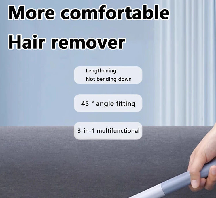 Multifunctional Pet Hair Remover Brush | Long Handle Fur Cleaner for Carpet, Sofa & Clothes | Manual Cat/Dog Hair Cleaning Tool