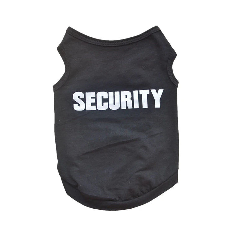 Security Clothing for Dogs | Summer Pet Clothes | Chihuahua & Yorkshire Vest for Small Dogs and Cats | Low Price Pets T-shirt Costume