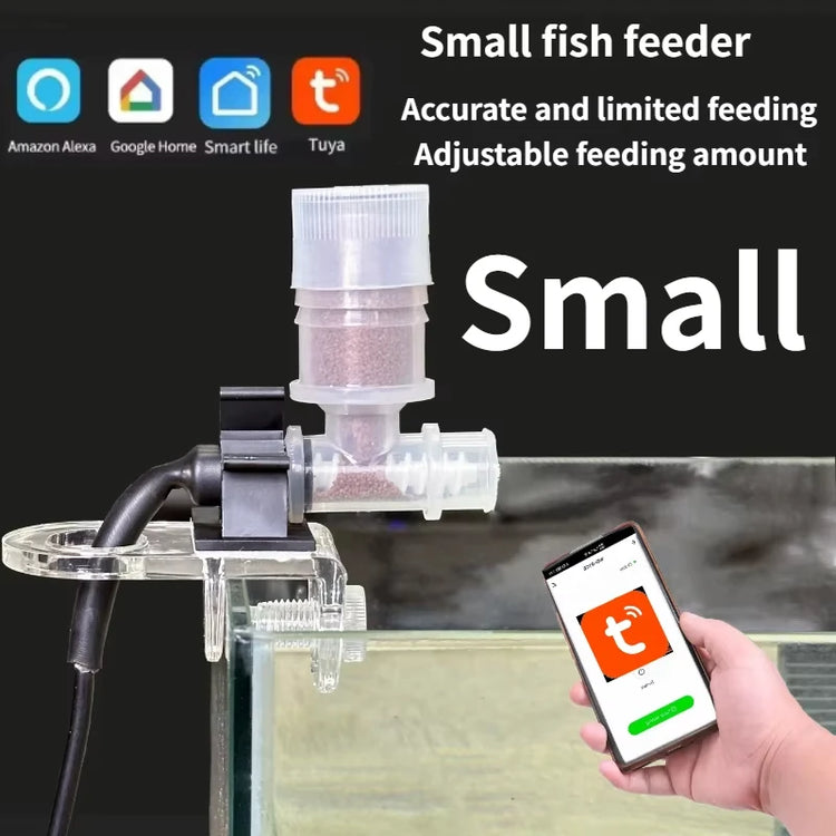 Smart USB Aquarium Feeder with Remote Control – Intelligent Timing Automatic Fish and Turtle Food Dispenser
