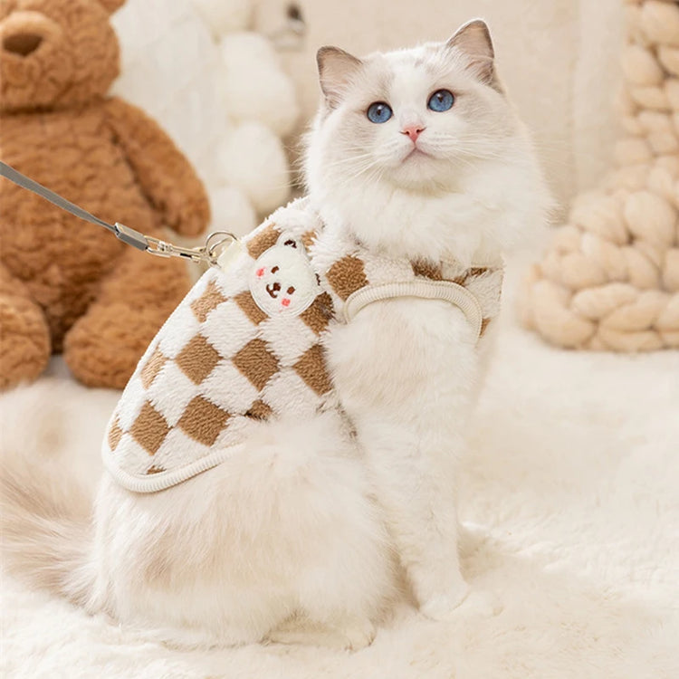 Winter Warm Hairless Cat Clothes | Buckle Cardigan Sweater For Sphynx, Ragdoll, Siamese & Persian Cats