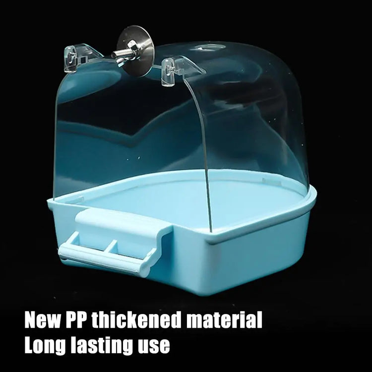 Hanging Bird Bath Box | Parakeet Shower Cage Bath | Bird Bathtub for Canary, Cockatiel, Budgerigar, Small Parrots