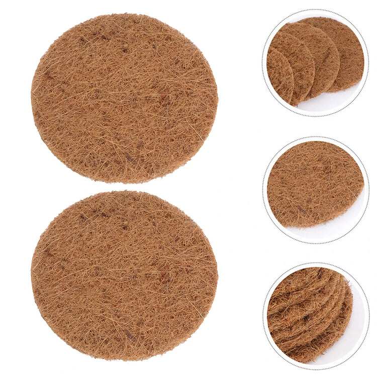 10pcs Coconut Fiber Bird Nesting Pads | Round Pigeon Mat Liners | Breeding Nest Material for Parrots, Doves & Cage Birds