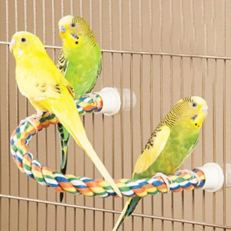 Bird Molar Toy | Durable Bendable Cotton Rope | Multi-color Parrot Standing Perch for Cockatiel | Parrot Cage Bird Toy