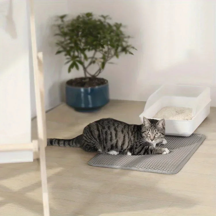 Cat Litter Mat | Garbage Collection Mat | Anti Key Mat | Honeycomb Double-Layer Design | Waterproof | Anti Urine | Anti Slip