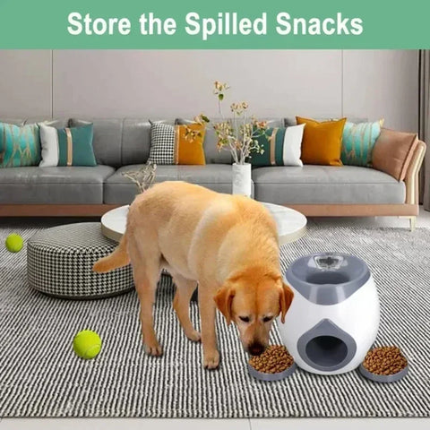 Smart Interactive Dog Training Toy – Tennis Ball Feeder & Snack Reward System