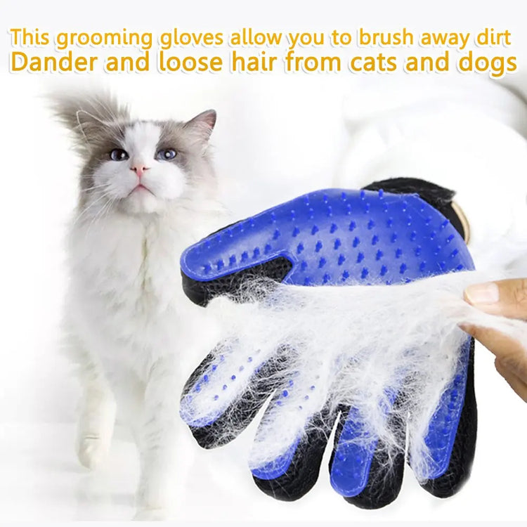 Pet Grooming Glove | Cat Hair Deshedding Brush | Massage Glove for Dog/Horse/Animal Cleaning | Pet Supplies Accessories