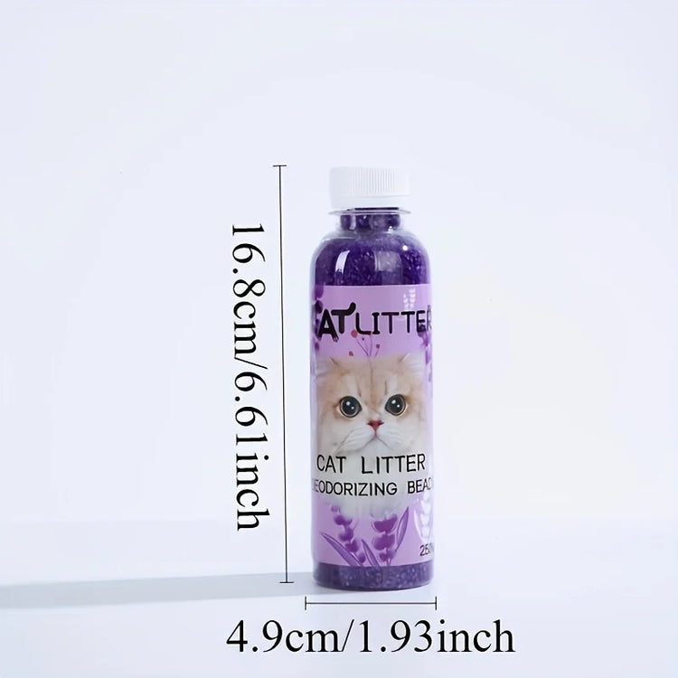 A Bottle of Cat Litter Deodorizing Beads | Cat Litter Freshener | Pet Odor Neutralizing Scented Additives | Odor Control for Litter Box