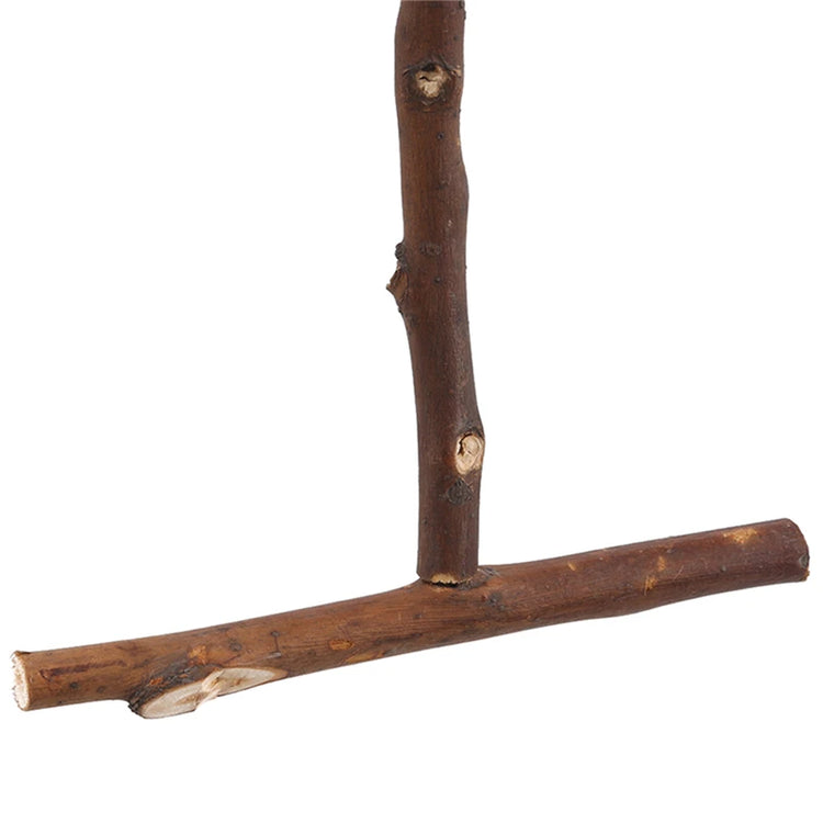 Pet Parakeet Budgie Hanging Play Toys | Bird Cage Wood Branch Stand Perches | Parrot Wooden Holder Perches