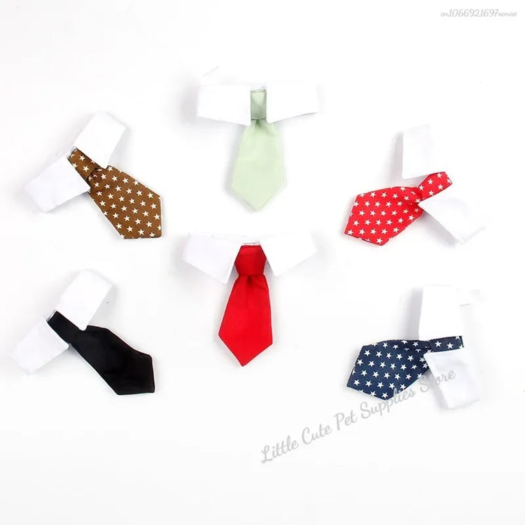 Gift Pet Dog/Cat Formal Necktie | Tuxedo Bow Tie - Black and Red Collar for Dog/Cat | Pet Accessories for Wedding, Holiday, and Party