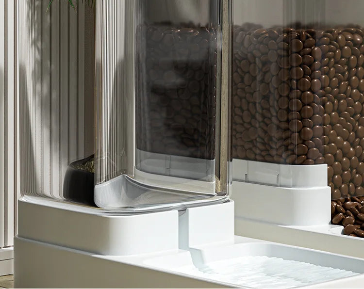 Automatic Cat Feeder & Water Dispenser | Gravity Pet Food Container | 3.8L BPA-Free Plastic Feeder for Cats & Dogs | No Power Needed