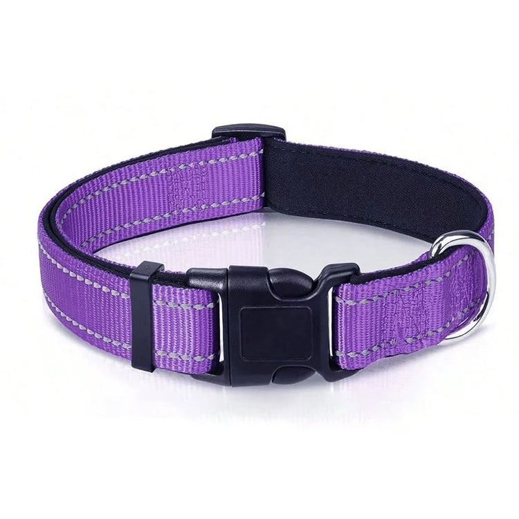 Reflective Soft Padded Dog Collar – Adjustable & Breathable Safety Collar for Small, Medium & Large Dogs