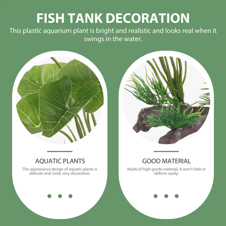 Artificial Aquarium Plant – Realistic Plastic Water Weeds Ornament for Fish Tanks and Reptile Terrariums
