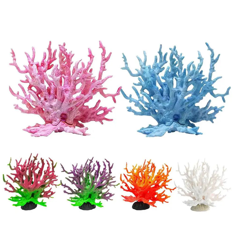 Aquarium Coral Simulation Decoration – Realistic Resin Fish Tank Plant, Multi-Color Landscape Accessory