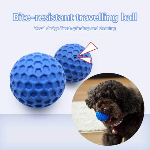 Durable Honeycomb Dog Toy Ball – Interactive Bite-Resistant Sound Toy
