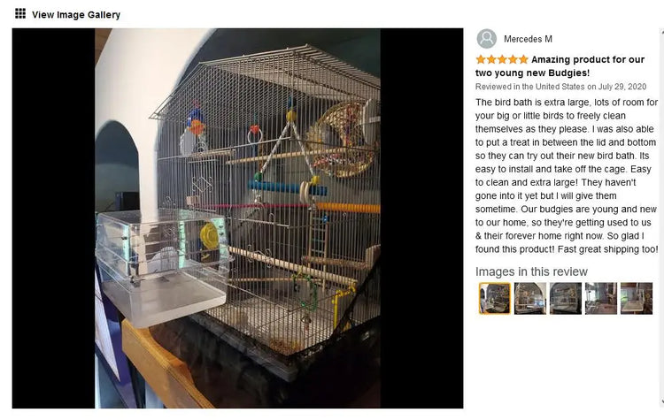 Bird Bath Shower Bathtub Box Large Hanging Clear Transparent Cube for Parrots Cage Accessories Bowl