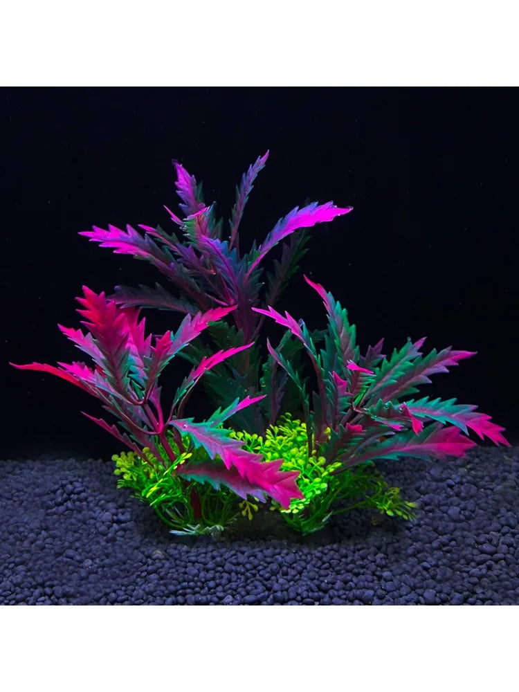 14 Kinds Artificial Aquarium Plants – Fish Tank Grass Decoration, 14.5cm