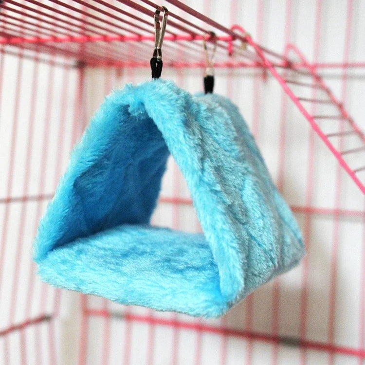 Pet Bird Hammock Hut | Warm Hanging Tent Bed for Parrots & Small Birds | Cozy Plush Nest for Sleeping & Cage Decoration