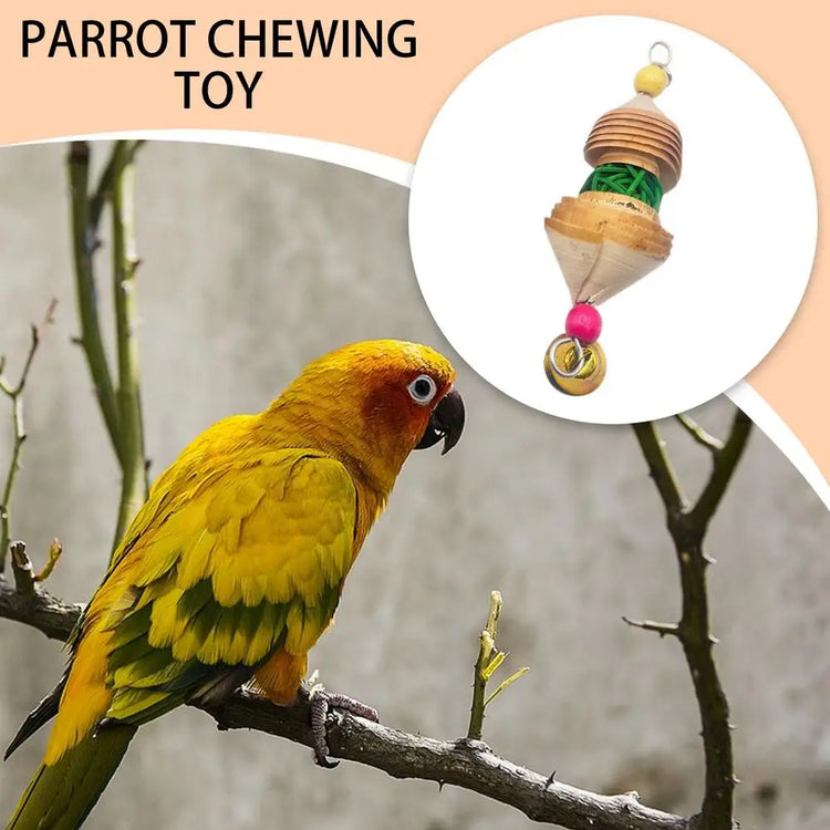 Bird Chewing Toy | Parrot Beak Bite Supplies with Bells | Bird Cage Accessories | Cage Toys for Cockatiels- Conures/Love/Finches