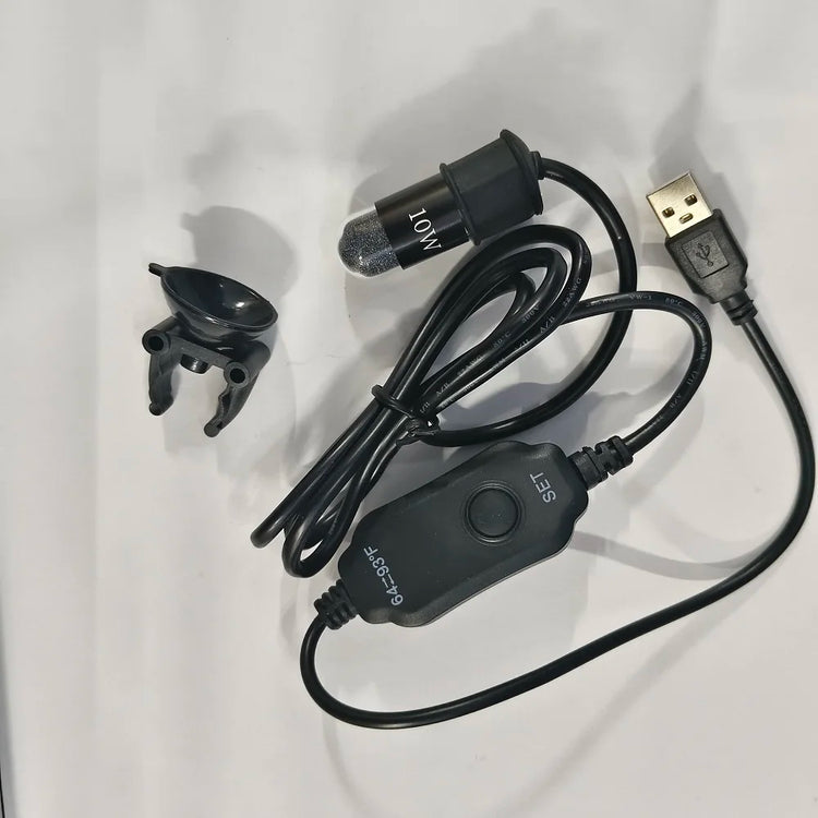 USB Mini Aquarium Heater – Adjustable 18–34°C, Submersible 10W Heating Rod for Small Fish Tanks (2L)