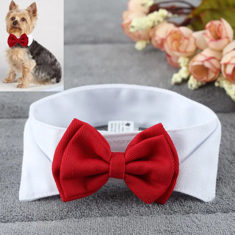 Adjustable Bow Tie Collar for Pets | 1PC Puppy/Dog/Cat Necktie - Holiday Wedding Grooming Accessory | Formal Bowknot Decoration