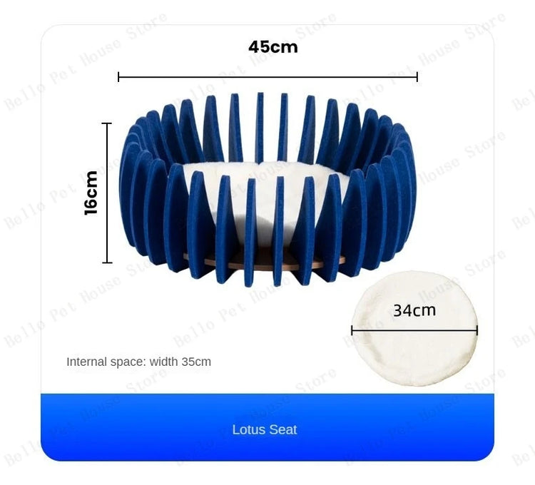 Bird Cage Cat Bed | Luxury Felt Nest for Cats | Breathable & Durable Enclosed Pet Furniture for Comfort & Style