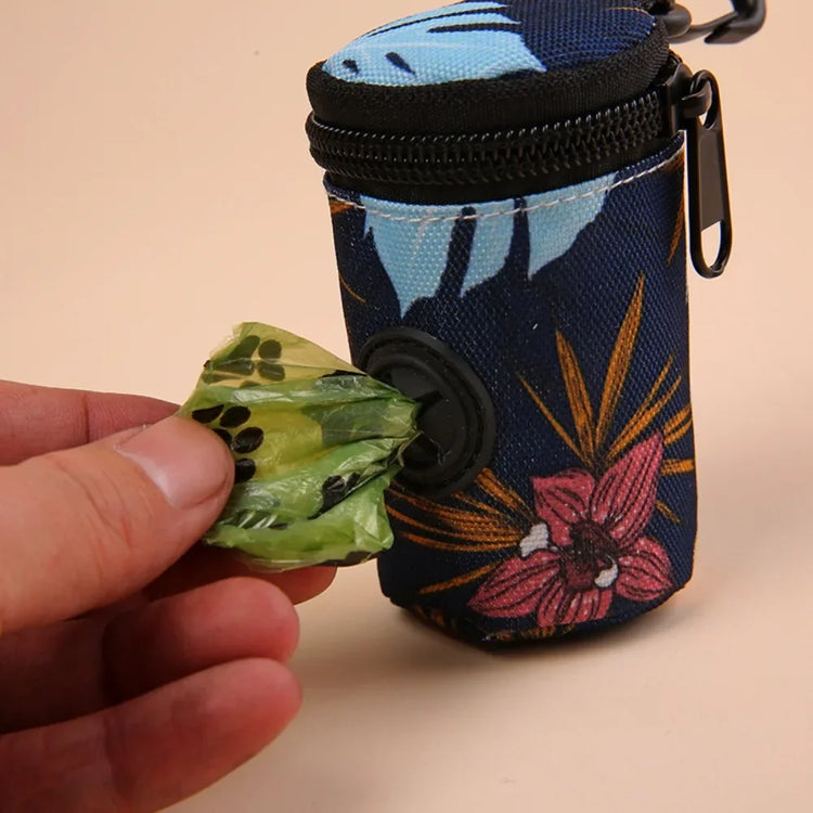 Hangable Dog Poop Bag Dispenser with Zipper – Portable, Lightweight Waste Bag Holder for Dog Walking, Cute & Convenient