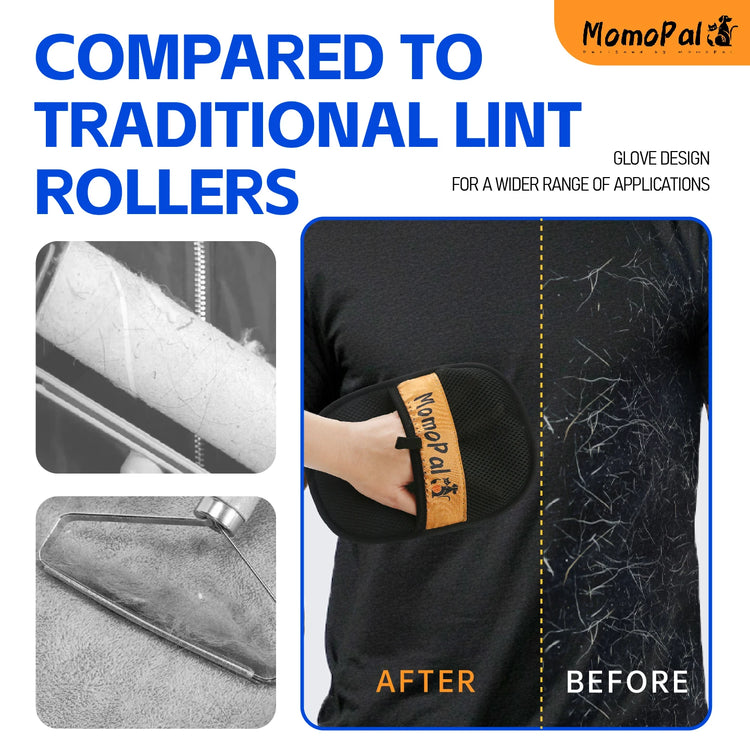 Pet Grooming Gloves | Cat Hair Removal Brush | Static-Free Stripping Mitts for Cats