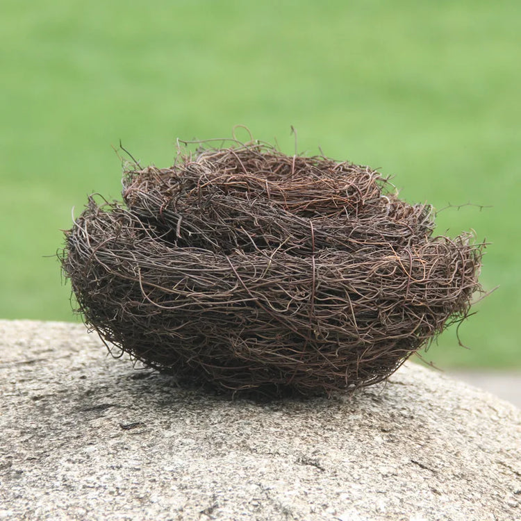 Straw Round Rattan Bird Nest | Chewable Bedding Toy for Parrots, Pigeons & Cage Birds