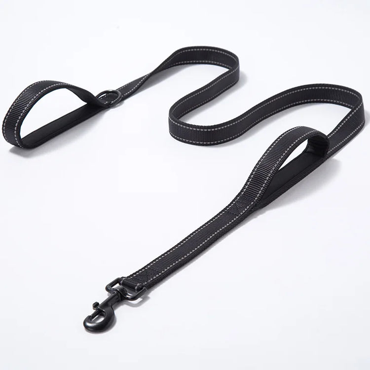 Heavy Duty Double Handle Dog Leash – Outdoor Training & Travel Lead
